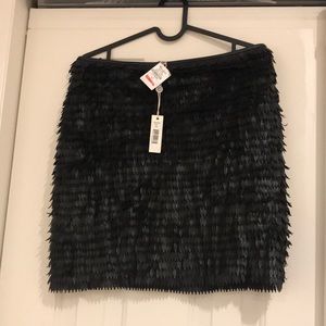 Max Studio fringe skirt - real leather size S